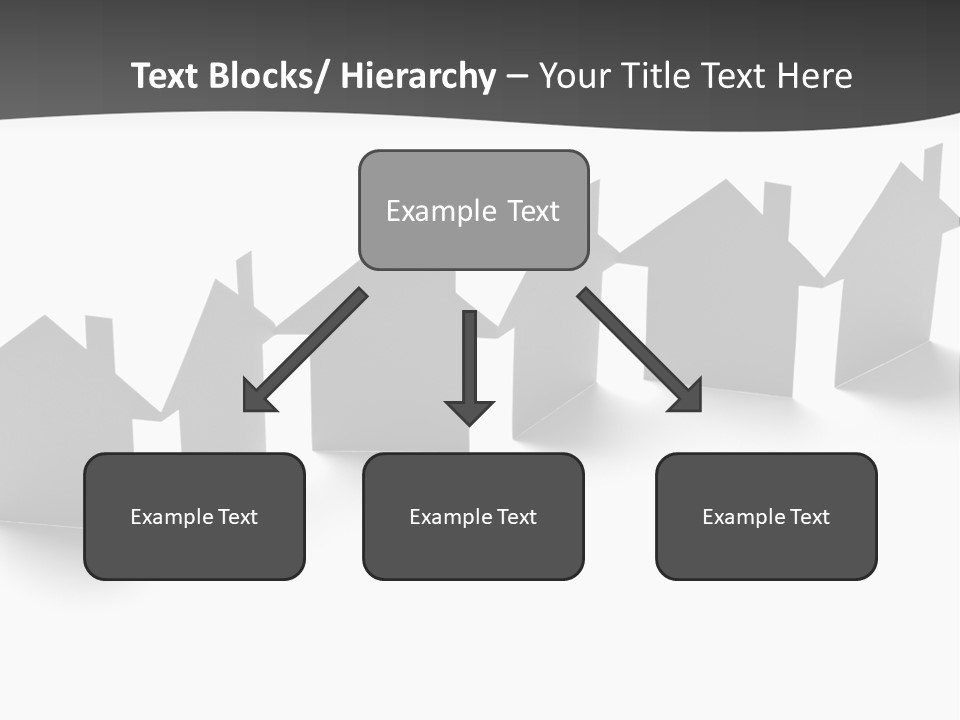 A Row Of Houses With A White Background PowerPoint Template