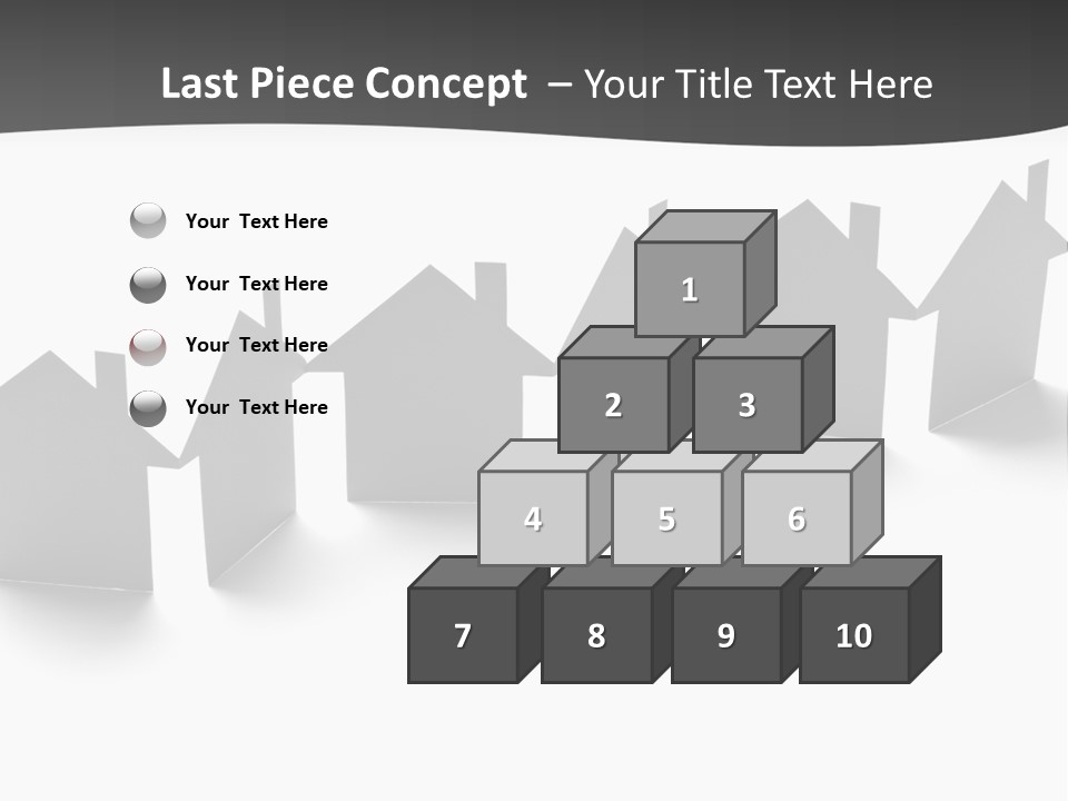 A Row Of Houses With A White Background PowerPoint Template