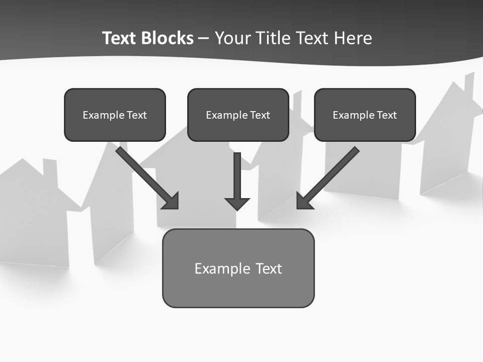 A Row Of Houses With A White Background PowerPoint Template