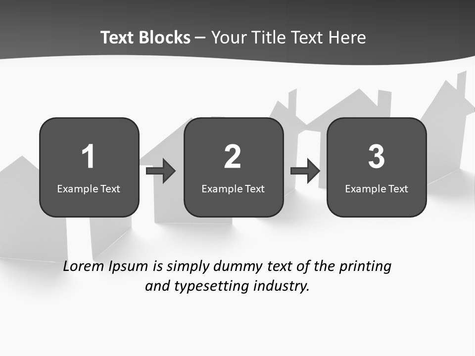 A Row Of Houses With A White Background PowerPoint Template