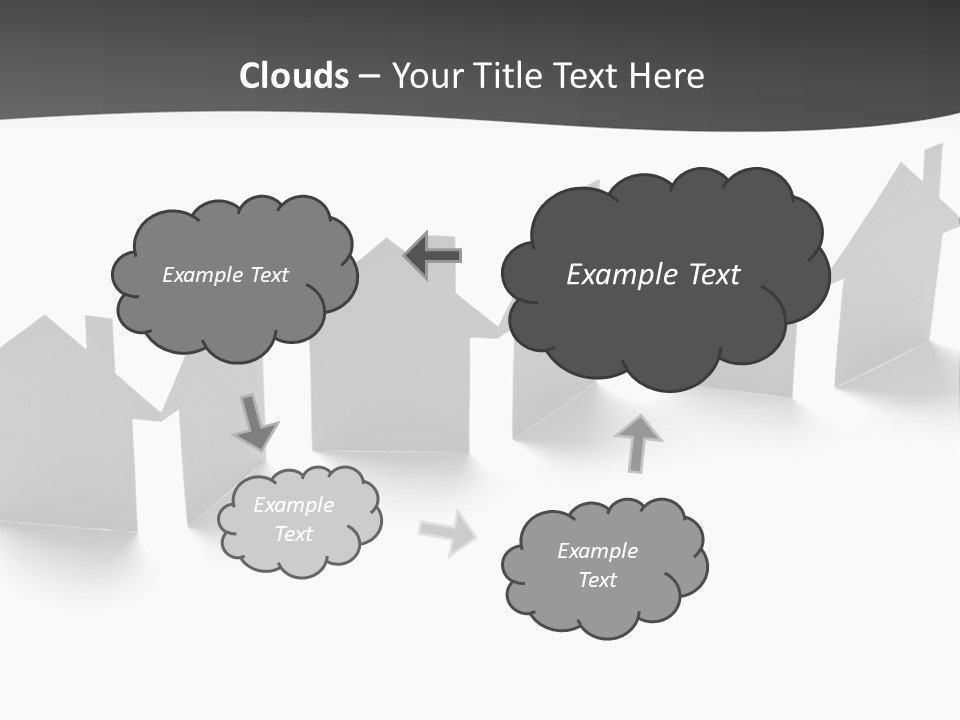A Row Of Houses With A White Background PowerPoint Template