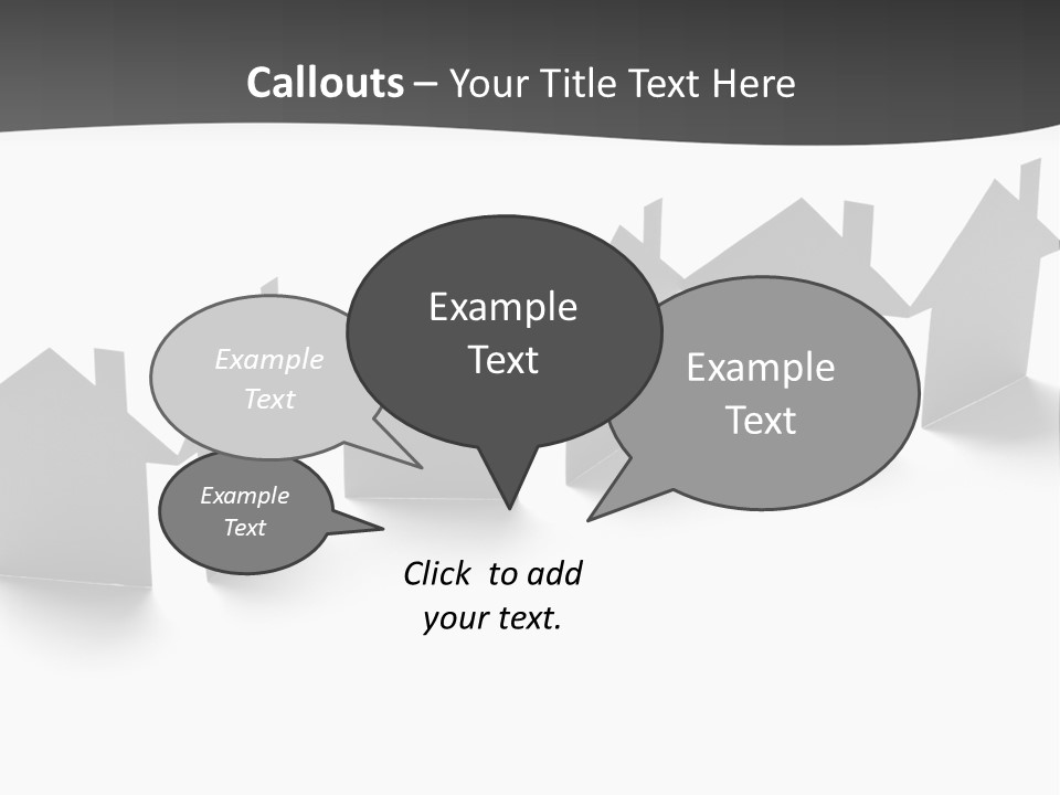 A Row Of Houses With A White Background PowerPoint Template