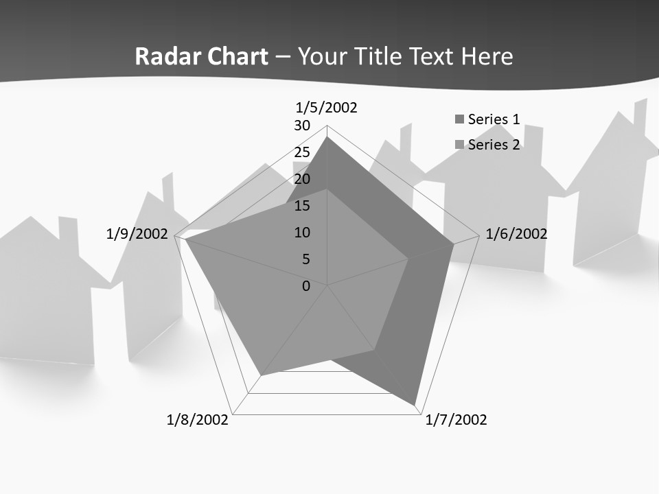 A Row Of Houses With A White Background PowerPoint Template