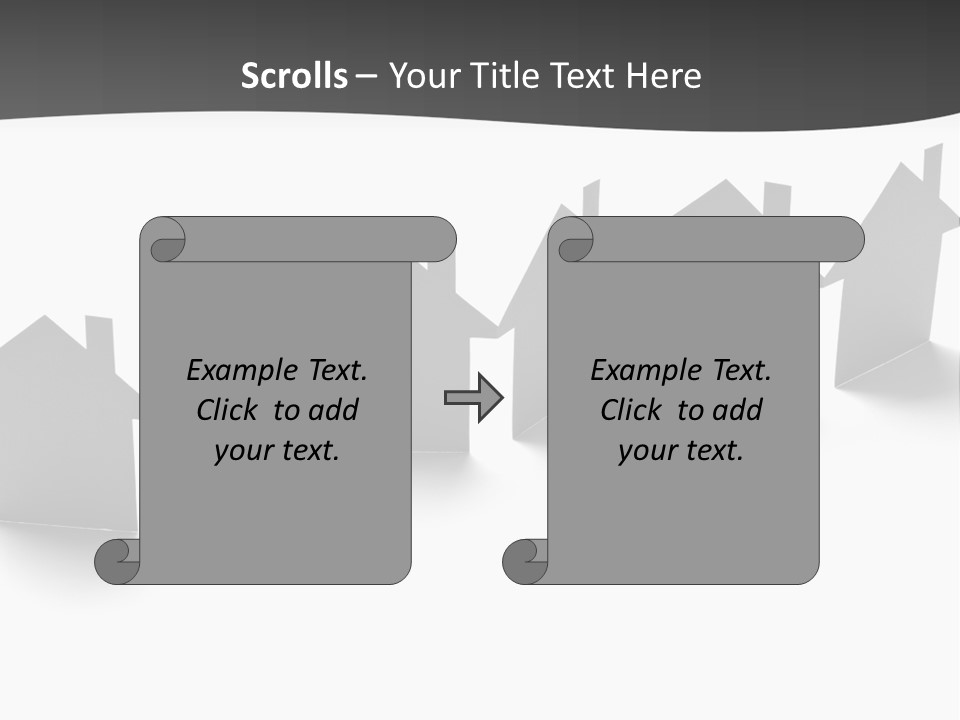 A Row Of Houses With A White Background PowerPoint Template