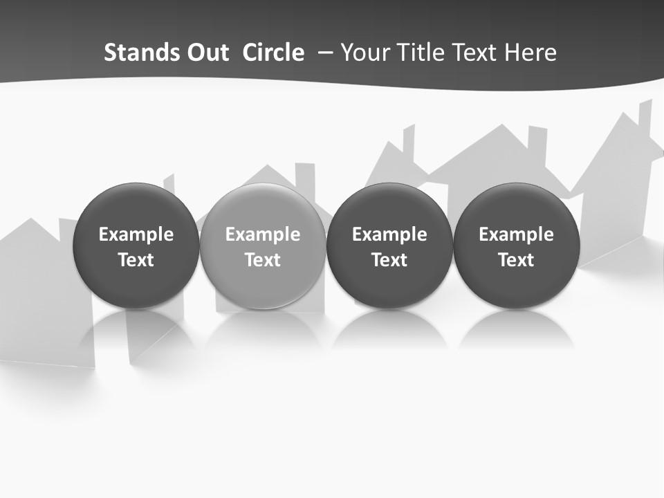 A Row Of Houses With A White Background PowerPoint Template