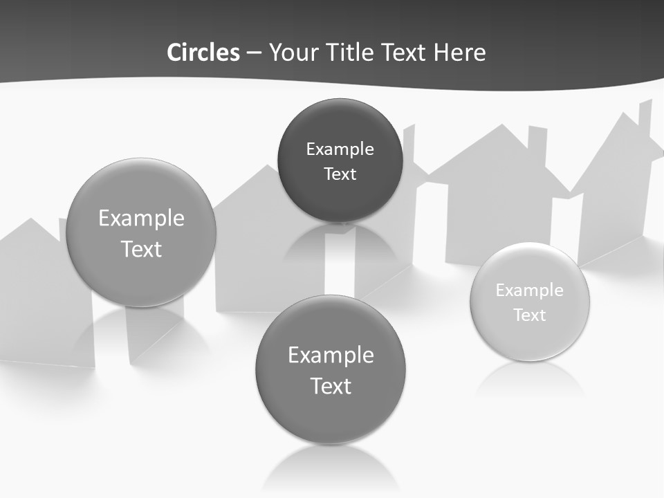 A Row Of Houses With A White Background PowerPoint Template