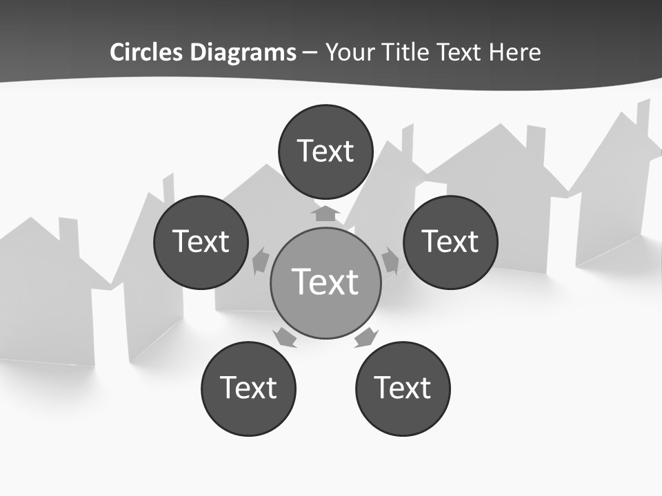 A Row Of Houses With A White Background PowerPoint Template