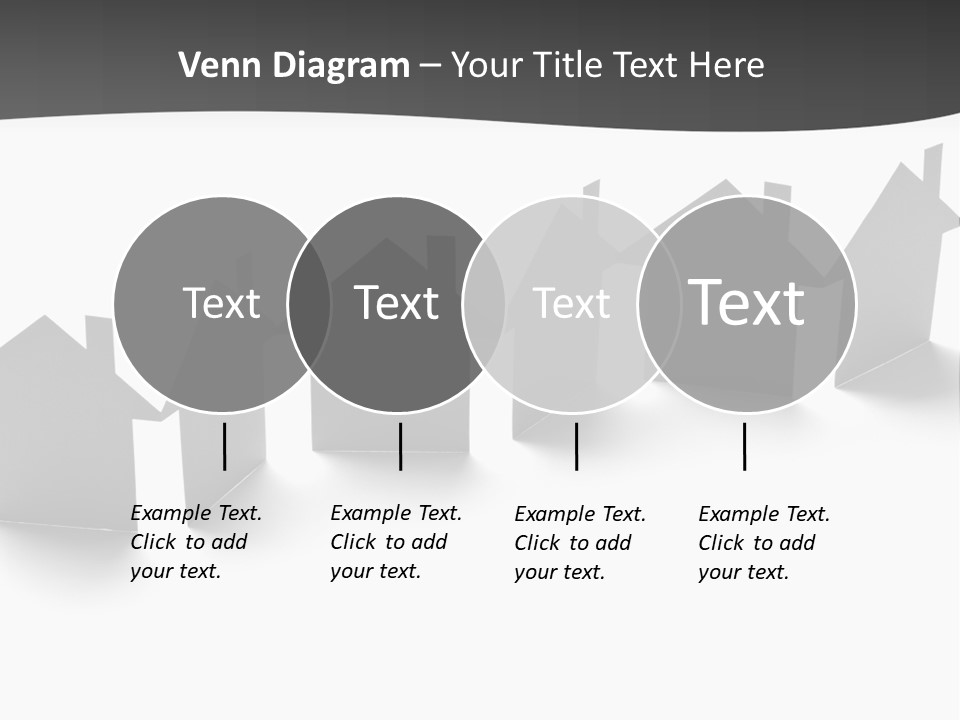 A Row Of Houses With A White Background PowerPoint Template