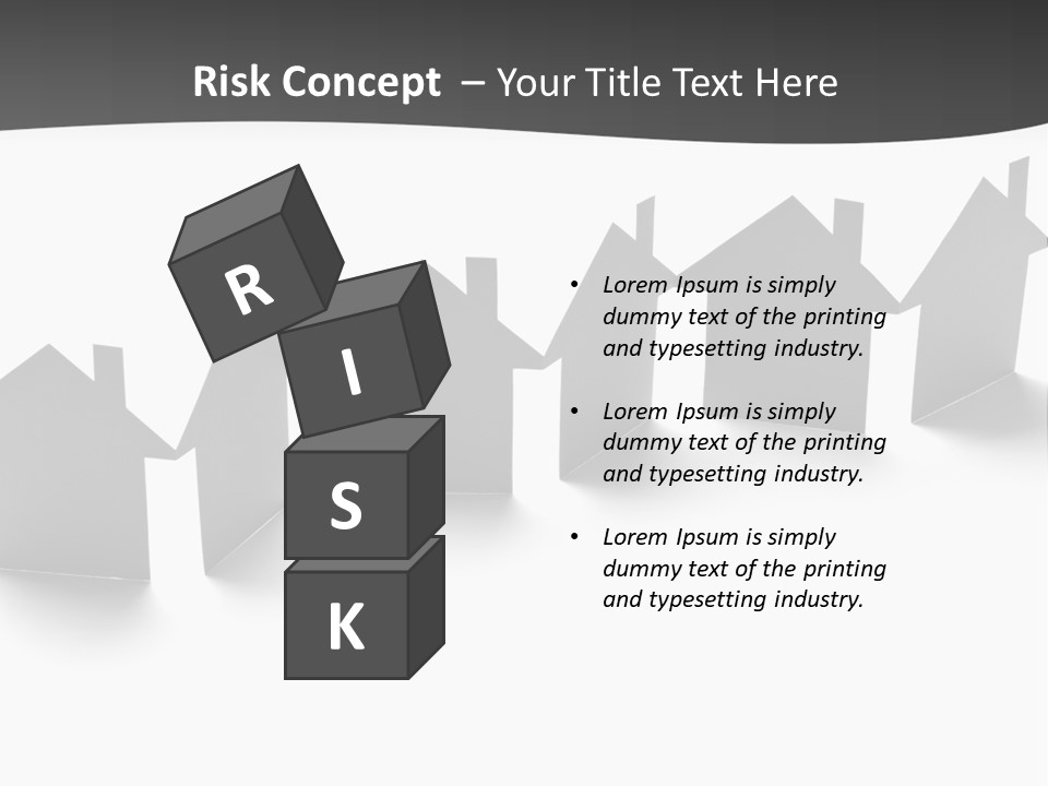 A Row Of Houses With A White Background PowerPoint Template