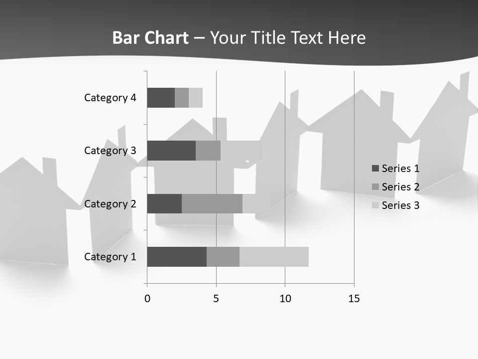 A Row Of Houses With A White Background PowerPoint Template