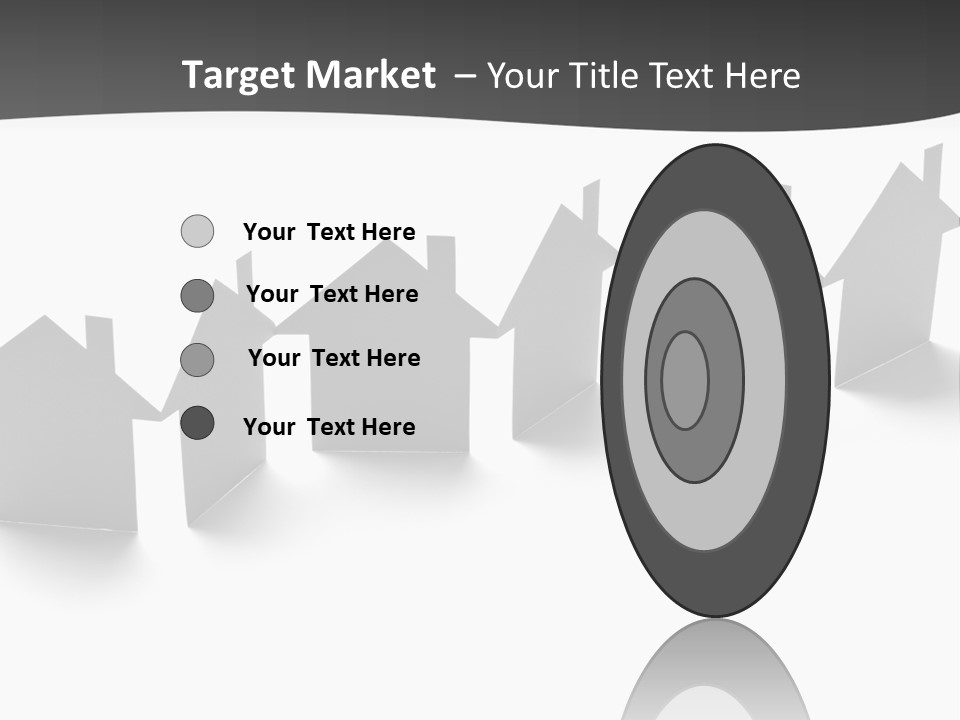 A Row Of Houses With A White Background PowerPoint Template