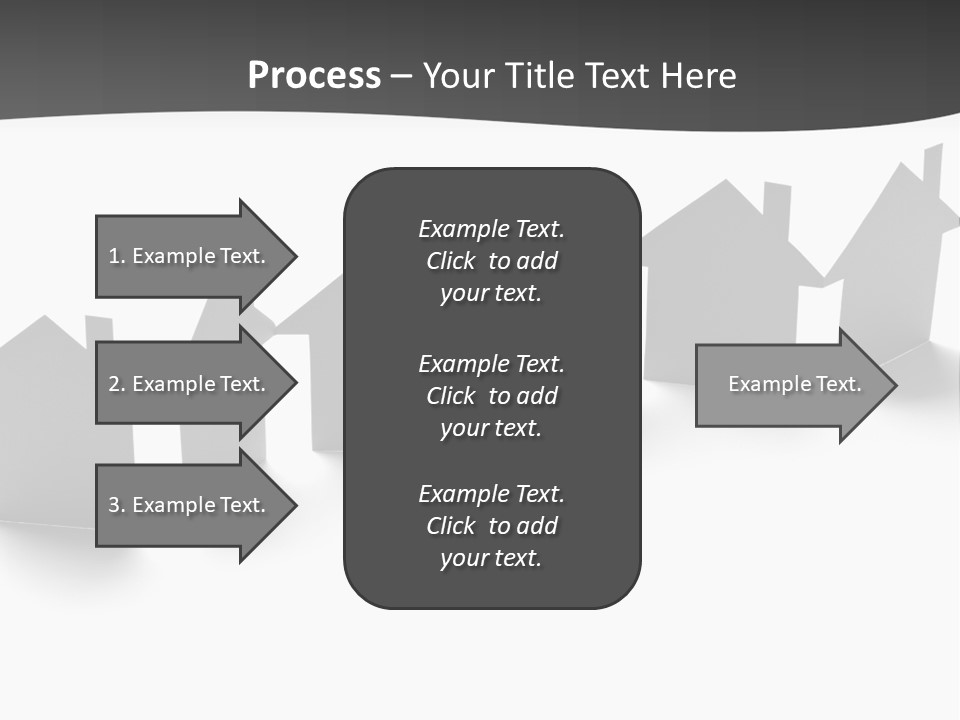 A Row Of Houses With A White Background PowerPoint Template