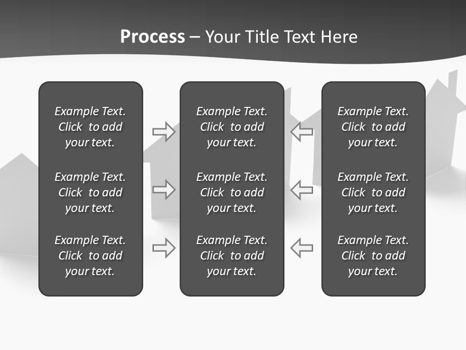 A Row Of Houses With A White Background PowerPoint Template