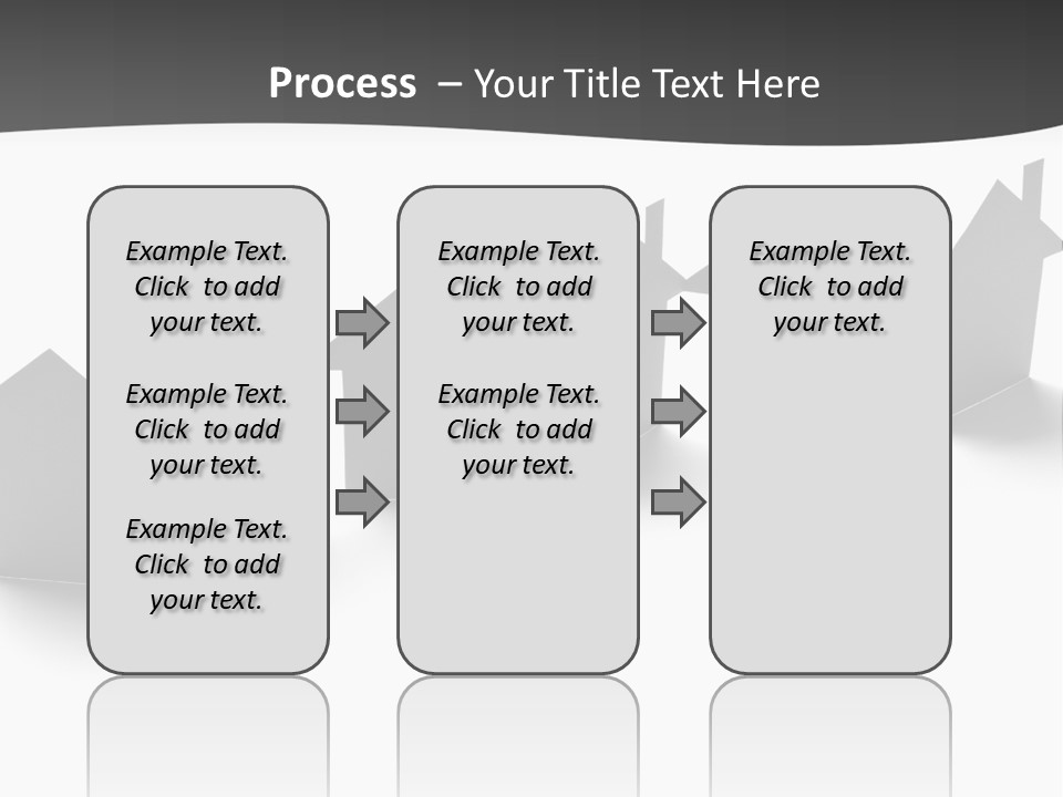 A Row Of Houses With A White Background PowerPoint Template