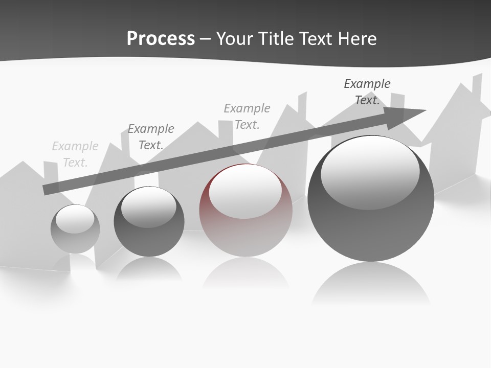 A Row Of Houses With A White Background PowerPoint Template