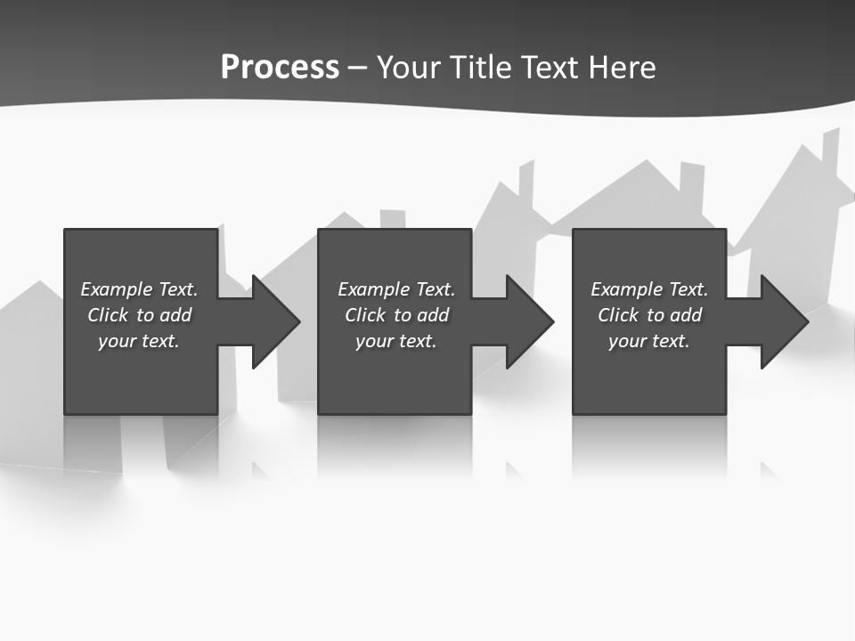 A Row Of Houses With A White Background PowerPoint Template