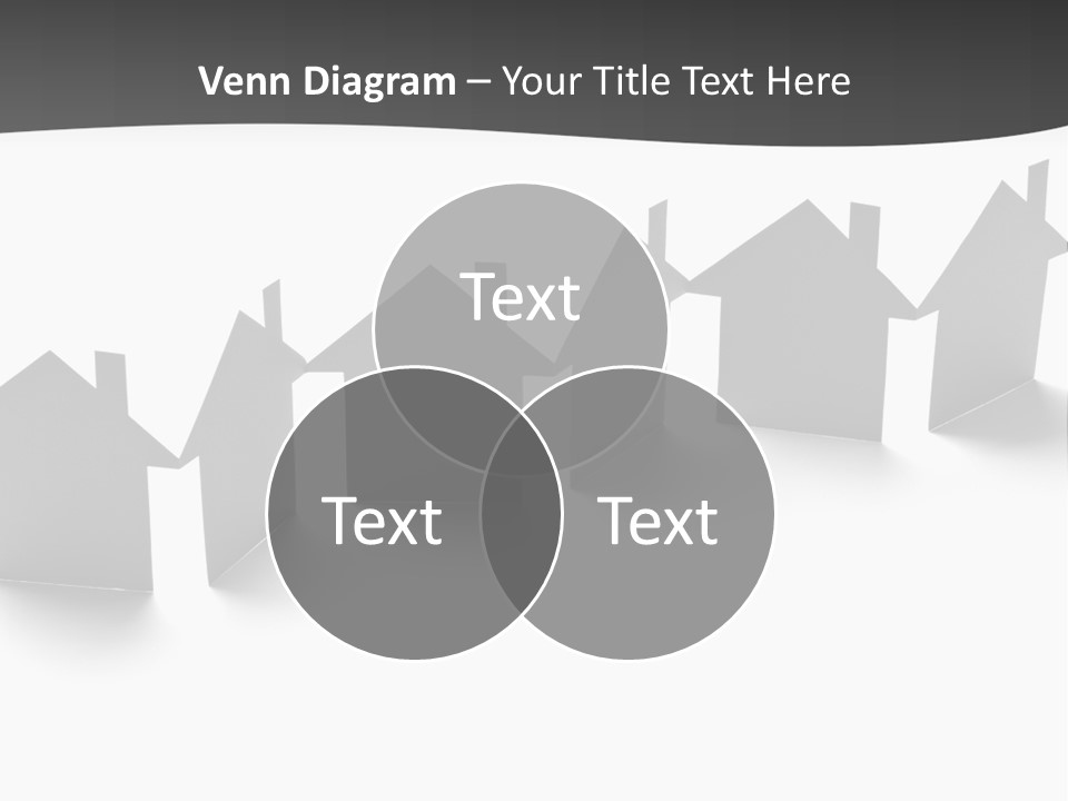 A Row Of Houses With A White Background PowerPoint Template