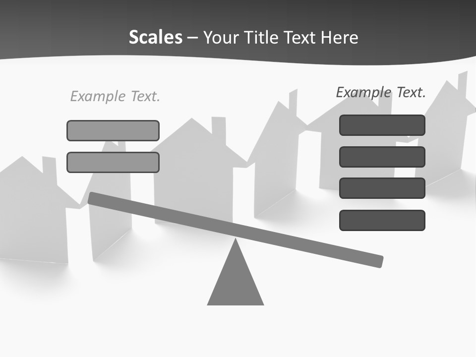 A Row Of Houses With A White Background PowerPoint Template