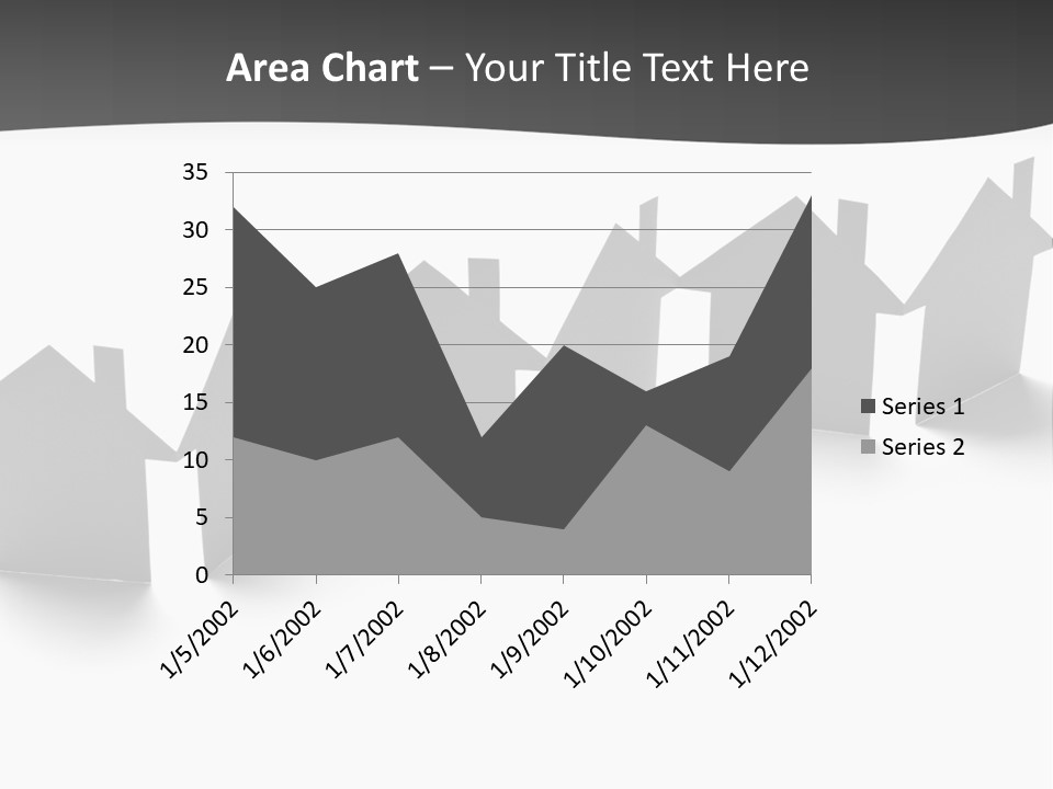 A Row Of Houses With A White Background PowerPoint Template