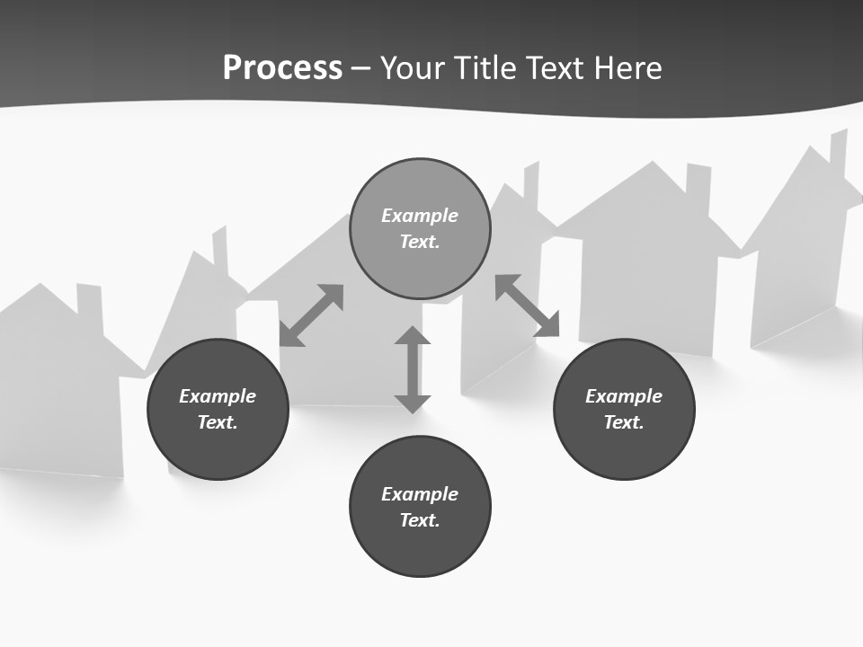 A Row Of Houses With A White Background PowerPoint Template