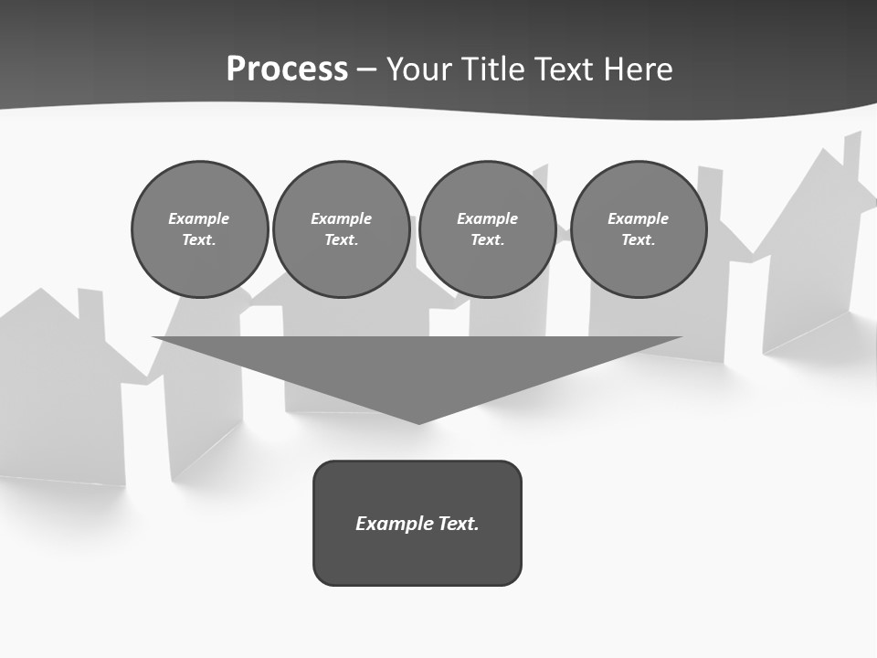 A Row Of Houses With A White Background PowerPoint Template