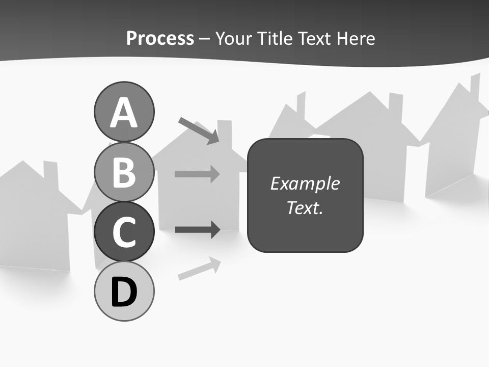 A Row Of Houses With A White Background PowerPoint Template
