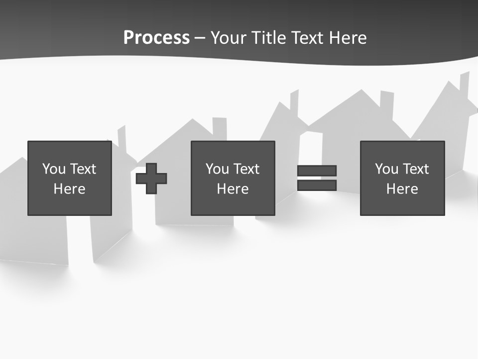 A Row Of Houses With A White Background PowerPoint Template