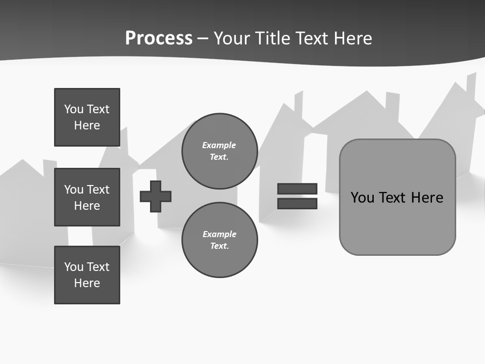 A Row Of Houses With A White Background PowerPoint Template