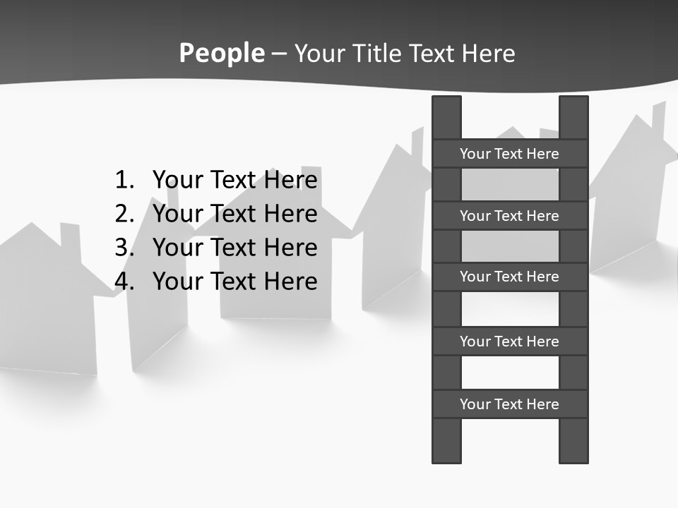 A Row Of Houses With A White Background PowerPoint Template