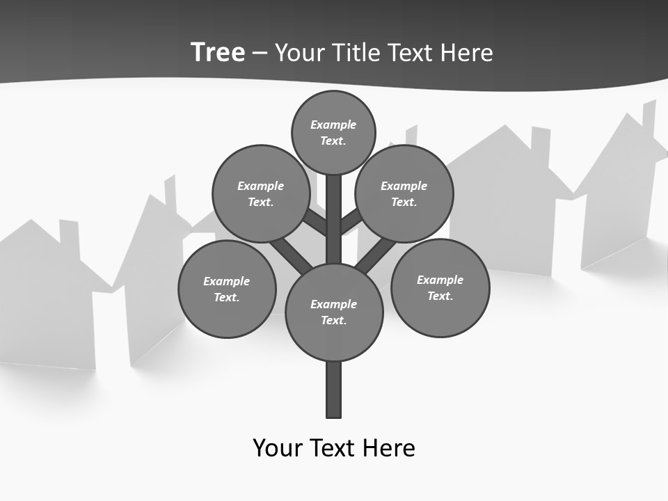 A Row Of Houses With A White Background PowerPoint Template