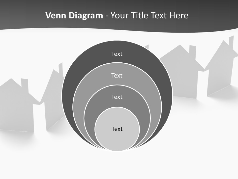 A Row Of Houses With A White Background PowerPoint Template