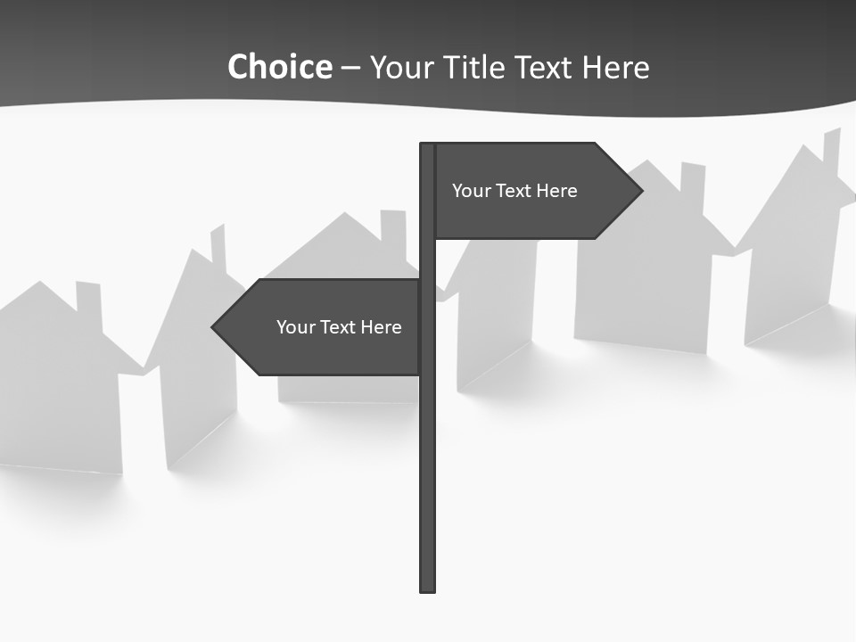 A Row Of Houses With A White Background PowerPoint Template
