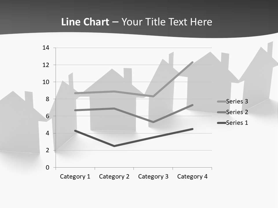 A Row Of Houses With A White Background PowerPoint Template