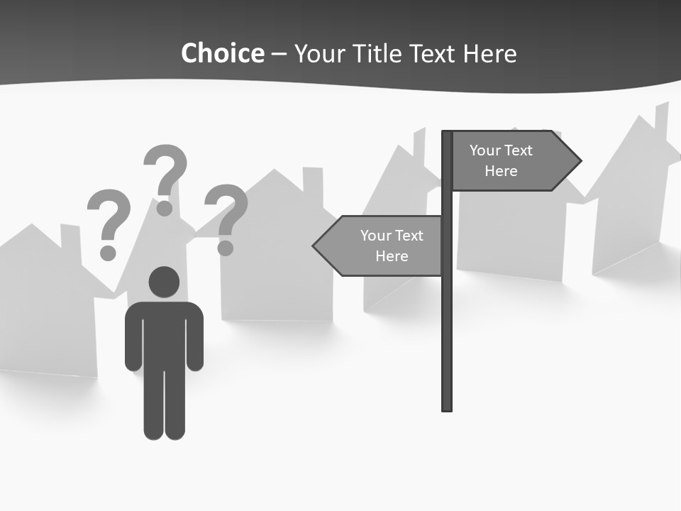 A Row Of Houses With A White Background PowerPoint Template