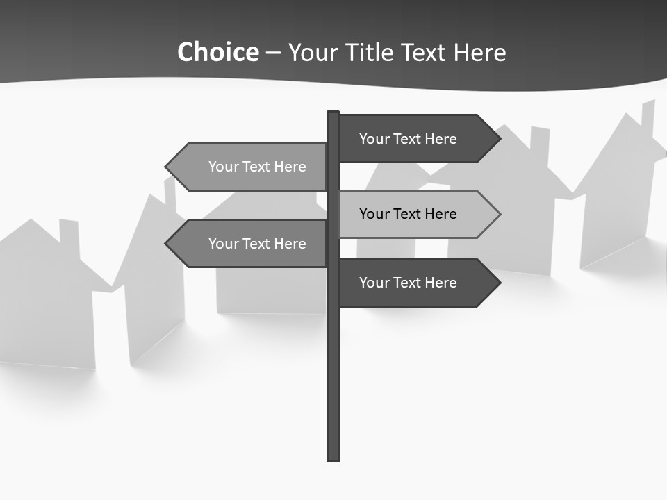 A Row Of Houses With A White Background PowerPoint Template
