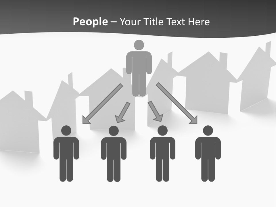 A Row Of Houses With A White Background PowerPoint Template