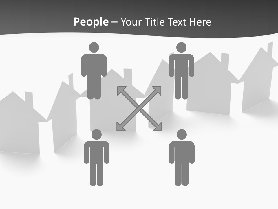 A Row Of Houses With A White Background PowerPoint Template