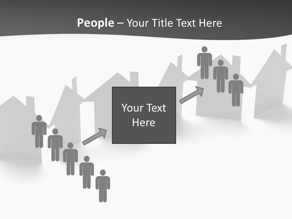 A Row Of Houses With A White Background PowerPoint Template
