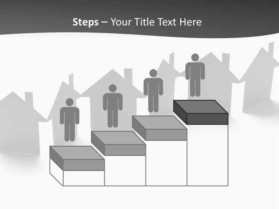 A Row Of Houses With A White Background PowerPoint Template