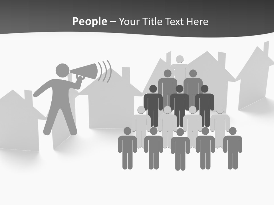 A Row Of Houses With A White Background PowerPoint Template