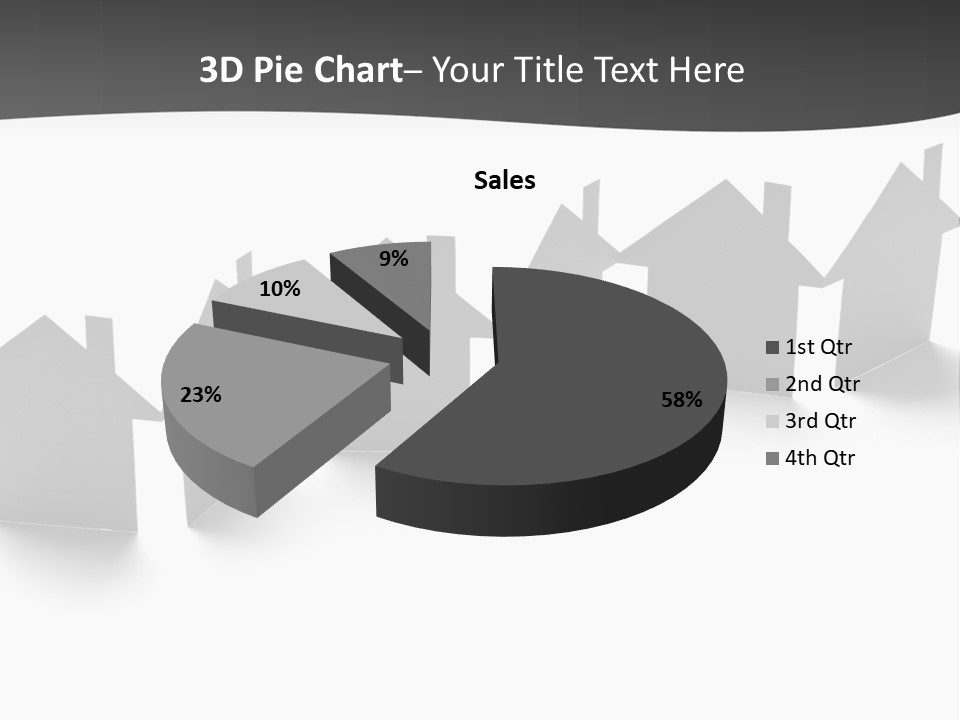 A Row Of Houses With A White Background PowerPoint Template
