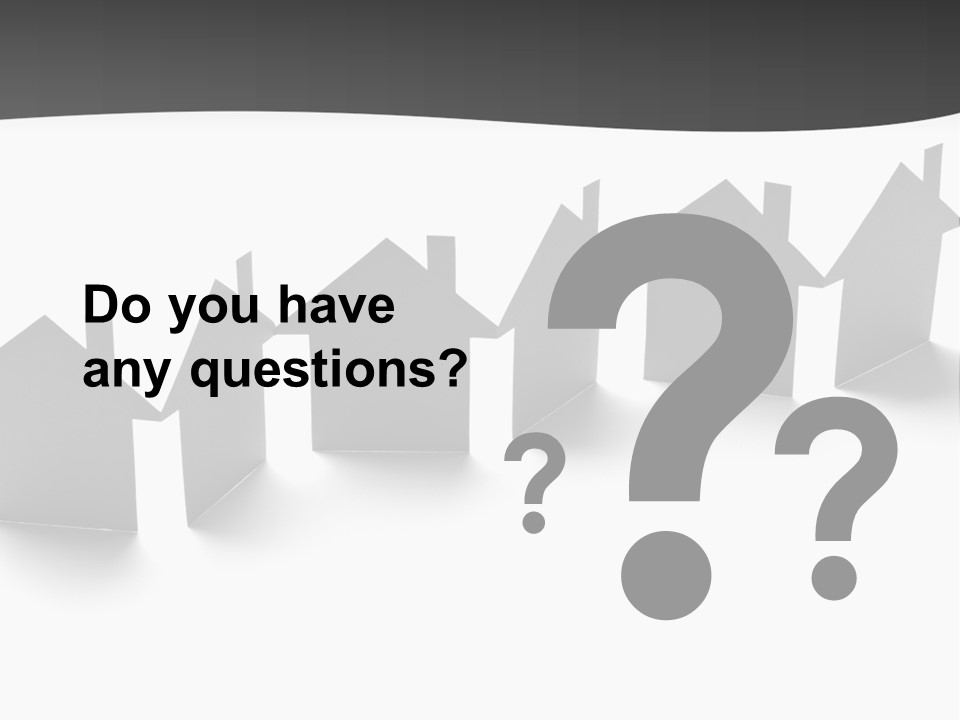 A Row Of Houses With A White Background PowerPoint Template