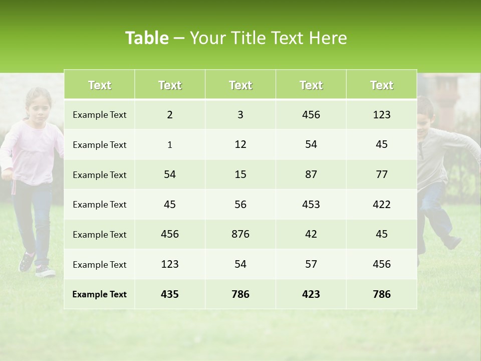 A Family Running With A Dog In A Field PowerPoint Template