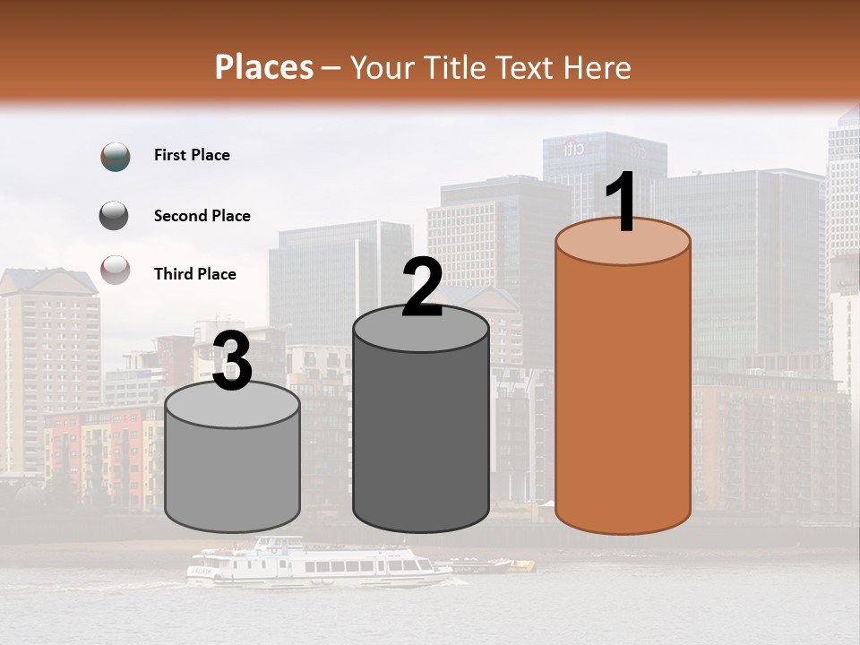 A Picture Of A City With A Sky Line In The Background PowerPoint Template