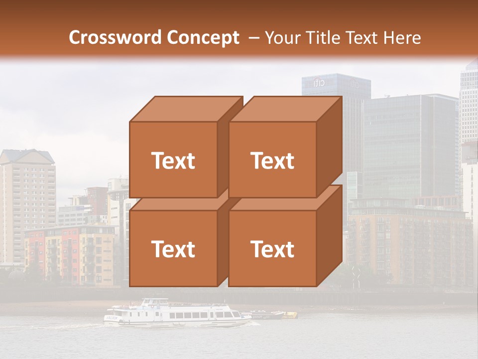 A Picture Of A City With A Sky Line In The Background PowerPoint Template