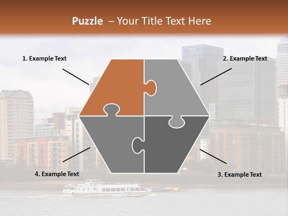 A Picture Of A City With A Sky Line In The Background PowerPoint Template