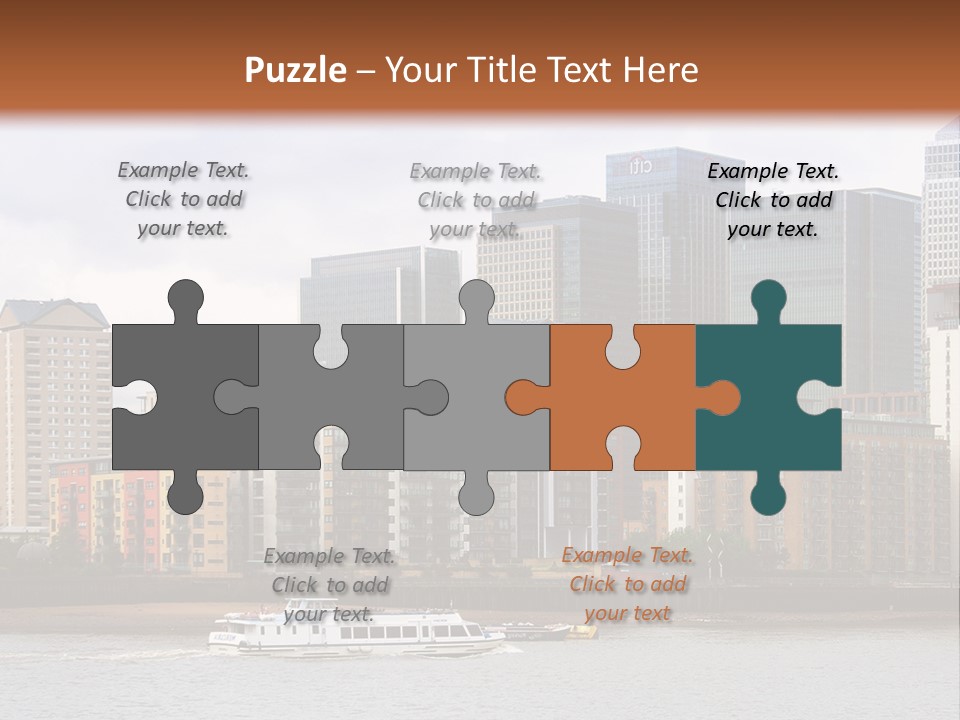 A Picture Of A City With A Sky Line In The Background PowerPoint Template