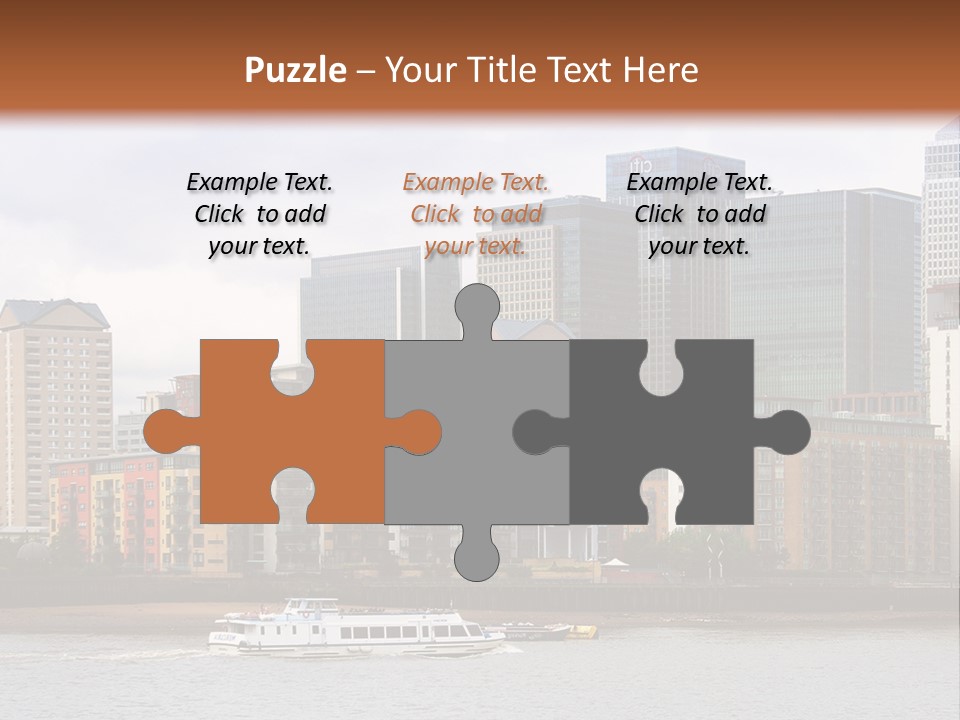 A Picture Of A City With A Sky Line In The Background PowerPoint Template