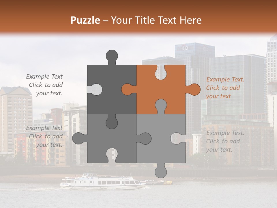 A Picture Of A City With A Sky Line In The Background PowerPoint Template