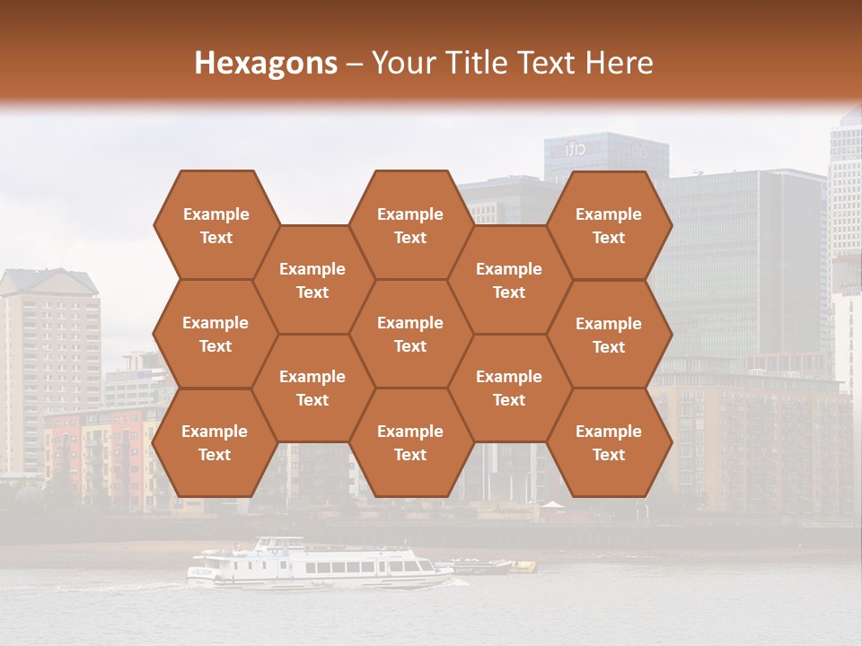 A Picture Of A City With A Sky Line In The Background PowerPoint Template